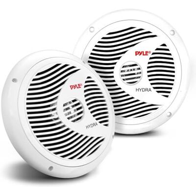 Pyle Altavoces Marinos, Altavoces de Barco, Altavoz Marino, 20,3 cm, 180 W, Impermeable, 4 ohmios, Cono de Polipropileno, Recubrimiento de Goma, Bobina de Voz de 3,8 cm, imán de 28,35 g, Blanco, Pyle Altavoces Marinos, Altavoces de Barco, Altavoz Marino, 20,3 cm, 180 W, Impermeable, 4 ohmios, Cono de Polipropileno, Recubrimiento de Goma, Bobina de Voz de 3,8 cm, imán de 28,35 g, Blanco,