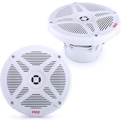 Pyle Altavoces Marinos Bluetooth Dobles de 6.5 Pulgadas con clasificación Impermeable, Sistema de Altavoces coaxiales de 2 vías amplificados de Rango Completo (600 vatios), Color Blanco Pyle Altavoces Marinos Bluetooth Dobles de 6.5 Pulgadas con clasificación Impermeable, Sistema de Altavoces coaxiales de 2 vías amplificados de Rango Completo (600 vatios), Color Blanco