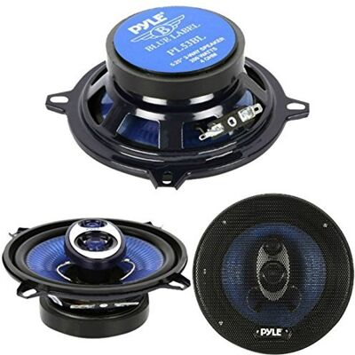 Pyle 2 Altavoces PL53BL 13 cm 130 mm 5" 5.25" 200 Watts rms 400 Watts MAX Sistema triaxial de 3 vías para Carcasas estándar, por par Pyle 2 Altavoces PL53BL 13 cm 130 mm 5" 5.25" 200 Watts rms 400 Watts MAX Sistema triaxial de 3 vías para Carcasas estándar, por par