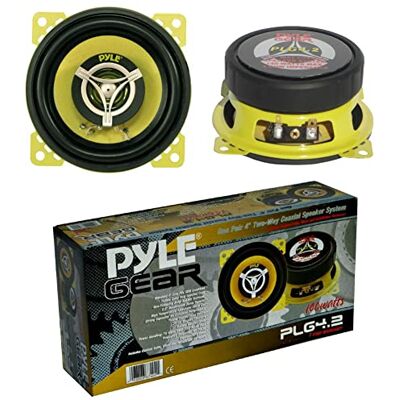 Pyle 2 Altavoces COAXIALES DE 2 VÍAS PLG4.2 PLG 4.2 Amarillo 10 cm 4" 70 Watt rms 140 Watt MAX para Carcasas estándar Puertas Coche, por par Pyle 2 Altavoces COAXIALES DE 2 VÍAS PLG4.2 PLG 4.2 Amarillo 10 cm 4" 70 Watt rms 140 Watt MAX para Carcasas estándar Puertas Coche, por par