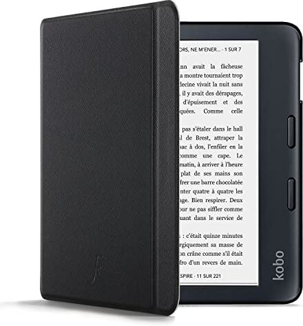 Forefront Cases Funda para Kobo Libra 2 - Ligera Kobo Libra 2 2021 Funda - Negro - Delgado y Ligero, Auto Sueño Estela Función, Protectora Kobo Libra 2 Funda, Case, Cover