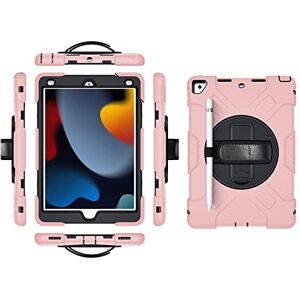 YEOU Funda para iPad 9.7 2017 2018/Pro9.7/Air2 Generation con Protector de Pantalla, Soporte para lápices, Soporte, Correa de Mano giratoria de 360 Grados, Soporte, Funda Protectora Robusta (Oro Rosa) YEOU Funda para iPad 9.7 2017 2018/Pro9.7/Air2 Generation con Protector de Pantalla, Soporte para lápices, Soporte, Correa de Mano giratoria de 360 Grados, Soporte, Funda Protectora Robusta (Oro Rosa)