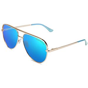 CLANDESTINE Gafas de Sol Unisex Modelo Panorama by Pablo Ibáñez Color Dorado Cristal de Nylon Antirreflejante en Color Azul con Filtro HD Montura de Acero Inoxidable 145 x 53 mm CLANDESTINE Gafas de Sol Unisex Modelo Panorama by Pablo Ibáñez Color Dorado Cristal de Nylon Antirreflejante en Color Azul con Filtro HD Montura de Acero Inoxidable 145 x 53 mm