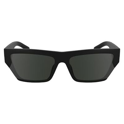 KARL LAGERFELD Unisex Adult Sunglasses Matte Black with Solid Smoke Lens KARL LAGERFELD Unisex Adult Sunglasses Matte Black with Solid Smoke Lens