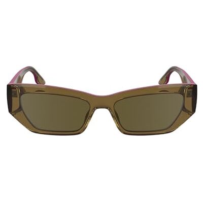 KARL LAGERFELD Unisex Adult Sunglasses Light Brown with Solid Ochre Lens KARL LAGERFELD Unisex Adult Sunglasses Light Brown with Solid Ochre Lens