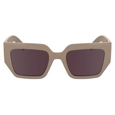 KARL LAGERFELD Women's Sunglasses Nude with Solid Purple Lens KARL LAGERFELD Women's Sunglasses Nude with Solid Purple Lens