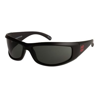 BILLABONG Fizz Lunettes de Soleil para hombre, negro mate/verde, talla única BILLABONG Fizz Lunettes de Soleil para hombre, negro mate/verde, talla única