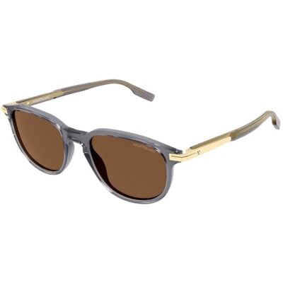 MONTBLANC Sunglasses MB0276S Grey-Grey-Brown 52 Mens MONTBLANC Sunglasses MB0276S Grey-Grey-Brown 52 Mens