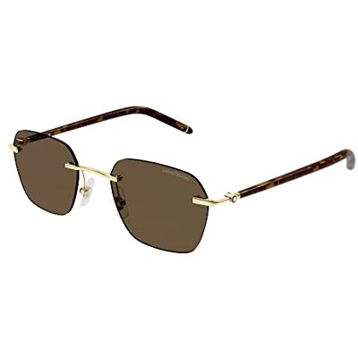 MONTBLANC Sunglasses MB0270S Gold-Havana-Brown 51 Mens MONTBLANC Sunglasses MB0270S Gold-Havana-Brown 51 Mens