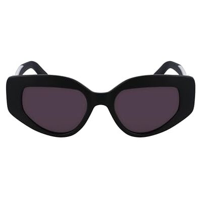 KARL LAGERFELD Women's Sunglasses Matte Black with Solid Smoke Lens KARL LAGERFELD Women's Sunglasses Matte Black with Solid Smoke Lens