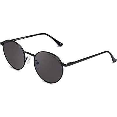 CLANDESTINE Gafas de Sol Unisex Modelo Orbita Color Negro Cristal Polarizado Antirreflejante de Color Negro Montura de Acero Inoxidable 139 mm x 49 mm CLANDESTINE Gafas de Sol Unisex Modelo Orbita Color Negro Cristal Polarizado Antirreflejante de Color Negro Montura de Acero Inoxidable 139 mm x 49 mm