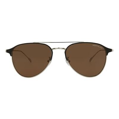 MONTBLANC Sunglasses MB0190S Silver-Silver-Brown 55 Mens MONTBLANC Sunglasses MB0190S Silver-Silver-Brown 55 Mens