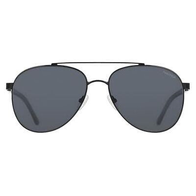 Nautica Men's Sunglasses Black with Solid Smoke Polarized Lens Nautica Men's Sunglasses Black with Solid Smoke Polarized Lens
