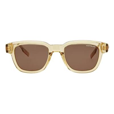 MONTBLANC Sunglasses MB0175S Orange-Orange-Brown 50 Mens MONTBLANC Sunglasses MB0175S Orange-Orange-Brown 50 Mens