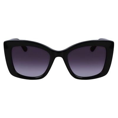 KARL LAGERFELD Women's Sunglasses Black with Gradient Grey Lens KARL LAGERFELD Women's Sunglasses Black with Gradient Grey Lens