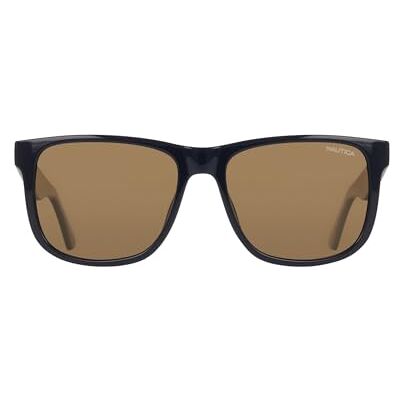 Nautica Men's Sunglasses Navy with Polar Dark Brown Lens Nautica Men's Sunglasses Navy with Polar Dark Brown Lens