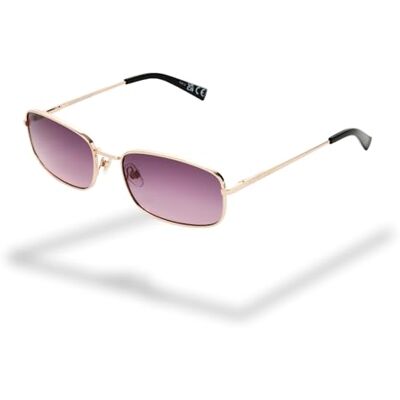 Foster Grant gafas de sol mujer rectangulares – montura metálica fina dorada, cristales ahumados & UV400 para un look urbano Foster Grant gafas de sol mujer rectangulares – montura metálica fina dorada, cristales ahumados & UV400 para un look urbano