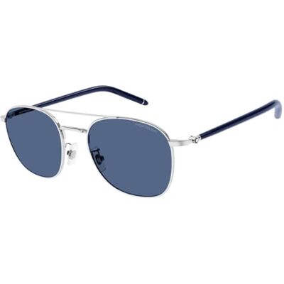 MONTBLANC Sunglasses MB0271S Silver-Blue-Blue 54 Mens MONTBLANC Sunglasses MB0271S Silver-Blue-Blue 54 Mens