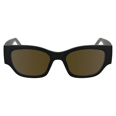 KARL LAGERFELD Unisex Adult Sunglasses Matte Black with Solid Brown Lens KARL LAGERFELD Unisex Adult Sunglasses Matte Black with Solid Brown Lens