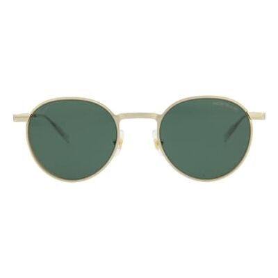 MONTBLANC Sunglasses MB0144S Gold-Gold-Green 49 Mens MONTBLANC Sunglasses MB0144S Gold-Gold-Green 49 Mens