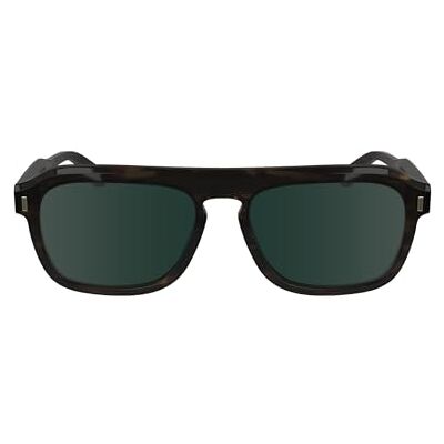 Calvin Men's Sunglasses Havana Brown with Solid Green Lens Calvin Men's Sunglasses Havana Brown with Solid Green Lens