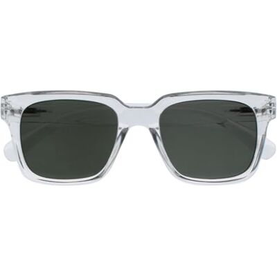 OPULIZE RA Gafas de sol de lectura, lentes tintadas verdes, antirreflectantes y antirreflejos, protección UV400, marco rectangular de gran tamaño, bisagras de resorte, transparentes, unisex +1.00 OPULIZE RA Gafas de sol de lectura, lentes tintadas verdes, antirreflectantes y antirreflejos, protección UV400, marco rectangular de gran tamaño, bisagras de resorte, transparentes, unisex +1.00