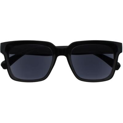 OPULIZE RA Gafas de sol de lectura, lentes tintadas negras, antirreflectantes y antirreflejos, protección UV400, marco rectangular de gran tamaño, bisagras de resorte, negro, unisex +3.00, Negro OPULIZE RA Gafas de sol de lectura, lentes tintadas negras, antirreflectantes y antirreflejos, protección UV400, marco rectangular de gran tamaño, bisagras de resorte, negro, unisex +3.00, Negro