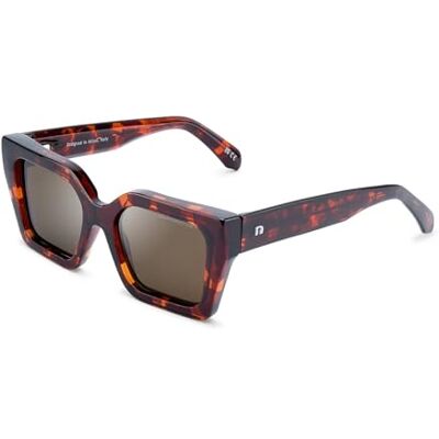 CLANDESTINE Gafas de Sol Unisex Colección Loop Modelo Tremezzo Montura de Acetato Color Habana Lentes de Nylon Polarizado de Color Marrón Protección UV 400 CLANDESTINE Gafas de Sol Unisex Colección Loop Modelo Tremezzo Montura de Acetato Color Habana Lentes de Nylon Polarizado de Color Marrón Protección UV 400