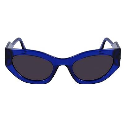 KARL LAGERFELD Women's Sunglasses Light Blue with Solid Grey Lens KARL LAGERFELD Women's Sunglasses Light Blue with Solid Grey Lens