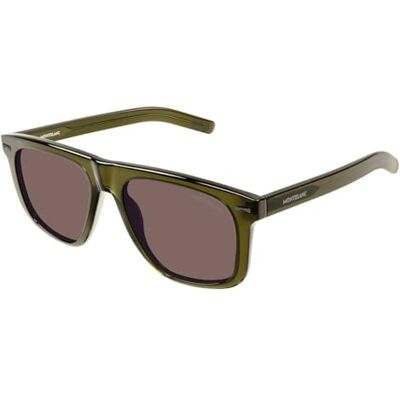 MONTBLANC Sunglasses MB0227S Green-Green-Brown 55 Mens MONTBLANC Sunglasses MB0227S Green-Green-Brown 55 Mens