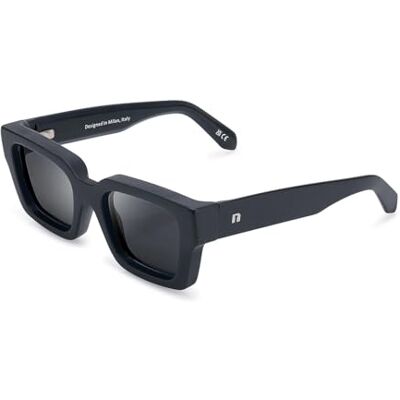 CLANDESTINE Gafas de Sol Unisex Colección Model Modelo Nesso Montura de Acetato Color Negro Mate Lentes de Nylon Polarizado de Color Negro Protección UV 400 CLANDESTINE Gafas de Sol Unisex Colección Model Modelo Nesso Montura de Acetato Color Negro Mate Lentes de Nylon Polarizado de Color Negro Protección UV 400