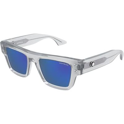 MONTBLANC Sunglasses MB0253S Grey-Grey-Blue 52 Mens MONTBLANC Sunglasses MB0253S Grey-Grey-Blue 52 Mens