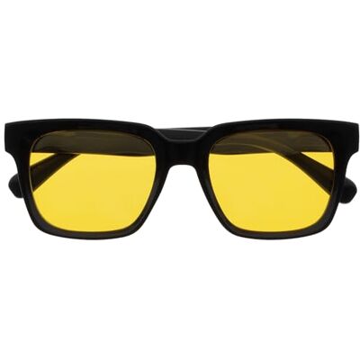 OPULIZE RA Gafas de sol hombre y mujer Lentes Polarizadas Amarillas Protección UV Antirreflectantes y Antideslumbrante Negro OPULIZE RA Gafas de sol hombre y mujer Lentes Polarizadas Amarillas Protección UV Antirreflectantes y Antideslumbrante Negro