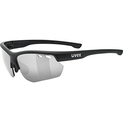 Uvex sportstyle 115, gafas deportivas unisex, de espejo, incl. lentes intercambiables, black matt/silver, one size Uvex sportstyle 115, gafas deportivas unisex, de espejo, incl. lentes intercambiables, black matt/silver, one size