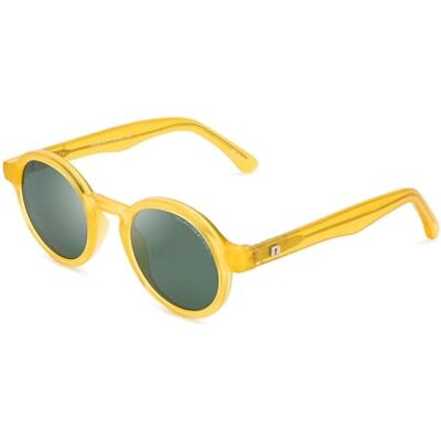 CLANDESTINE Gafas de Sol Unisex Modelo Bellagio Montura de Acetato Color Miel Cristal de Nylon Polarizado de Color Verde Oscuro Protección UV 400 CLANDESTINE Gafas de Sol Unisex Modelo Bellagio Montura de Acetato Color Miel Cristal de Nylon Polarizado de Color Verde Oscuro Protección UV 400