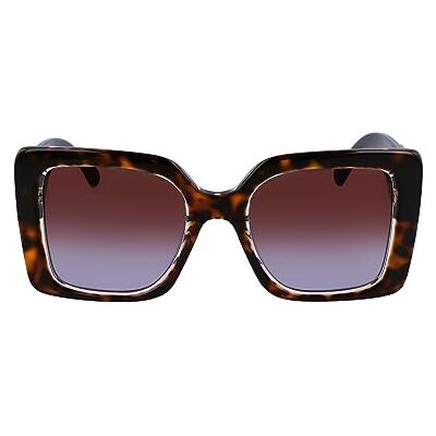 KARL LAGERFELD Women's Sunglasses Dark Tortoise with Gradient Brown Avio Lens KARL LAGERFELD Women's Sunglasses Dark Tortoise with Gradient Brown Avio Lens