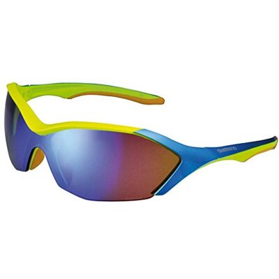 SHIMANO Sport Gafas de Sol s71r de pl, Todo el año, Color Neon Gelb-Blaumetallic, tamaño Talla única SHIMANO Sport Gafas de Sol s71r de pl, Todo el año, Color Neon Gelb-Blaumetallic, tamaño Talla única