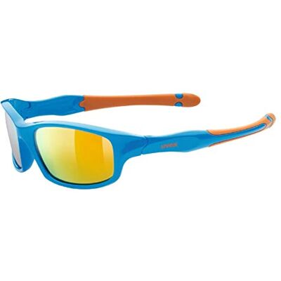 Uvex sportstyle 507, gafas de sol infantiles, de espejo, incl. cinta, blue-orange/orange, one size Uvex sportstyle 507, gafas de sol infantiles, de espejo, incl. cinta, blue-orange/orange, one size