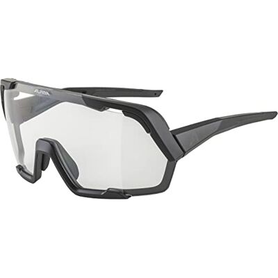 ALPINA Unisex Adultos, ROCKET BOLD gafas deportivas, black matt/clear lens, One Size ALPINA Unisex Adultos, ROCKET BOLD gafas deportivas, black matt/clear lens, One Size