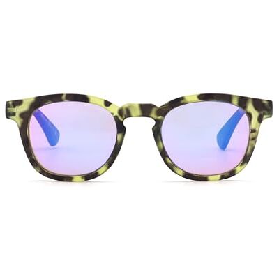 OPULIZE Bay Gafas de sol Cooler Montura Redonda Gruesa con Bisagras a Resorte Espejuelos Verdes Lentes de Color Protección UV400 Verde Mate Tortuga Unisex S97-6 OPULIZE Bay Gafas de sol Cooler Montura Redonda Gruesa con Bisagras a Resorte Espejuelos Verdes Lentes de Color Protección UV400 Verde Mate Tortuga Unisex S97-6