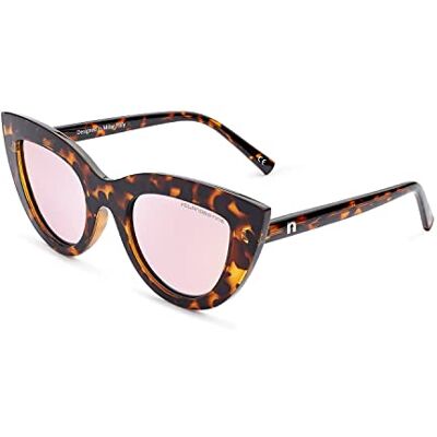 CLANDESTINE Gafas de Sol Unisex Modelo Gatto Color Carey Cristal Polarizado Antirreflejante de Color Rosa Estilo de Ojo de Gato 149 mm x 52 mm CLANDESTINE Gafas de Sol Unisex Modelo Gatto Color Carey Cristal Polarizado Antirreflejante de Color Rosa Estilo de Ojo de Gato 149 mm x 52 mm