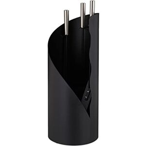 Relaxdays Accesorios Chimenea Modernos, Juego Estufa de 4 Piezas con Atizador, Pala de Cenizas, Escoba y Soporte, Negro Relaxdays Accesorios Chimenea Modernos, Juego Estufa de 4 Piezas con Atizador, Pala de Cenizas, Escoba y Soporte, Negro