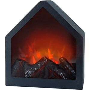 AKTIVE 35976 Chimenea eléctrica falsa llama LED Minimalista pentagonal, 20 x 14.5 x 23 cm