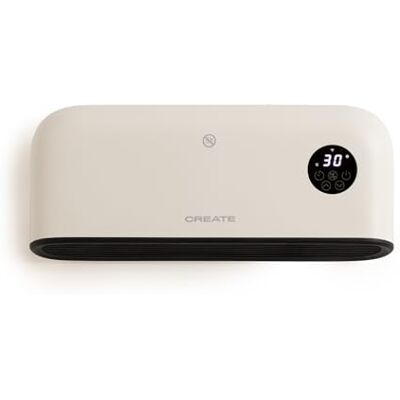 CREATE /WARM WALL PRO/Calefactor de pared o suelo con WiFi blanco roto/Control desde la app, hasta 20m², detección de ventanas abiertas, interruptor antivuelco, 3 modos, pantalla LCD, 2000W CREATE /WARM WALL PRO/Calefactor de pared o suelo con WiFi blanco roto/Control desde la app, hasta 20m², detección de ventanas abiertas, interruptor antivuelco, 3 modos, pantalla LCD, 2000W