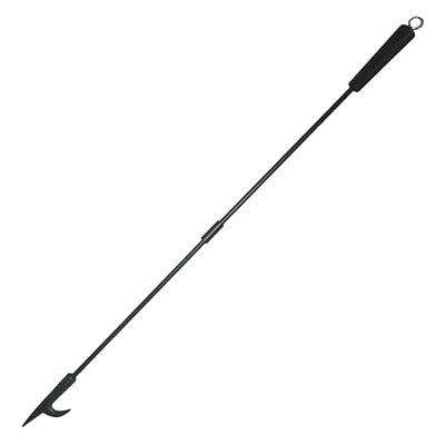 Relaxdays Atizador de Hierro con Mango de Madera, Gancho, 91.5 cm, Negro Relaxdays Atizador de Hierro con Mango de Madera, Gancho, 91.5 cm, Negro