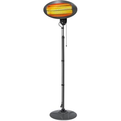 KESSER ® Foco de calor por infrarrojos para bebé, 2000 W, calefactor de pie, montaje en pared, con protección antivuelco, 3 niveles de luz roja, calefacción para interior y exterior, pared, antracita KESSER ® Foco de calor por infrarrojos para bebé, 2000 W, calefactor de pie, montaje en pared, con protección antivuelco, 3 niveles de luz roja, calefacción para interior y exterior, pared, antracita
