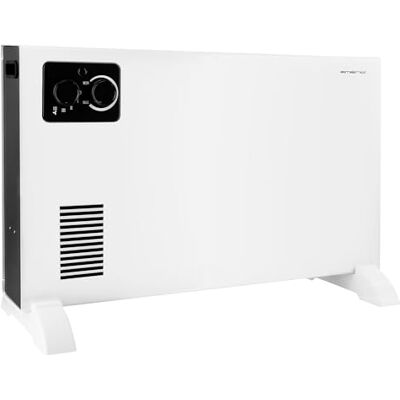 Emerio Calefacción eléctrica convector, hasta 20 m², 2000 W, termostato ajustable, 3 niveles de calor (750 W/1250 W/2000 W), protección contra vuelco y sobrecalentamiento, ventilador turbo, móvil/asas Emerio Calefacción eléctrica convector, hasta 20 m², 2000 W, termostato ajustable, 3 niveles de calor (750 W/1250 W/2000 W), protección contra vuelco y sobrecalentamiento, ventilador turbo, móvil/asas