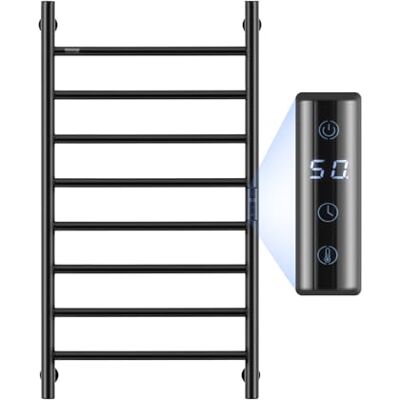 VEVOR Calentador de Toallas con Radiador Toallero con 8 Barras Calentador de Toallas Impermeable con Temporizador y Pantalla LED 5 Niveles de Temperatura Ajustables Montado en la Pared, Negro VEVOR Calentador de Toallas con Radiador Toallero con 8 Barras Calentador de Toallas Impermeable con Temporizador y Pantalla LED 5 Niveles de Temperatura Ajustables Montado en la Pared, Negro