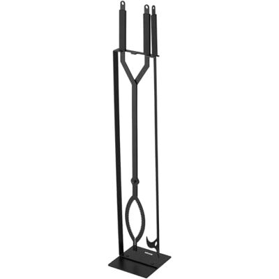 VEVOR Juego de Herramientas para Chimenea, 3 Piezas, con Soporte, Pinzas y Atizador, Hierro Forjado, para Fogatas en el Patio, Interior y Exterior, Color Negro, en Forma C, 1050 x 185 x 185 mm VEVOR Juego de Herramientas para Chimenea, 3 Piezas, con Soporte, Pinzas y Atizador, Hierro Forjado, para Fogatas en el Patio, Interior y Exterior, Color Negro, en Forma C, 1050 x 185 x 185 mm