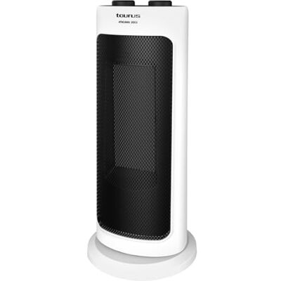 Taurus – Calefactor cerámico Atacama 2002 2000W 2 Niveles Temp Función Ventilador Termostato Ajustable Oscilante PTC System Protección Sobrecalentamiento Para estancias de 20 m² Taurus – Calefactor cerámico Atacama 2002 2000W 2 Niveles Temp Función Ventilador Termostato Ajustable Oscilante PTC System Protección Sobrecalentamiento Para estancias de 20 m²